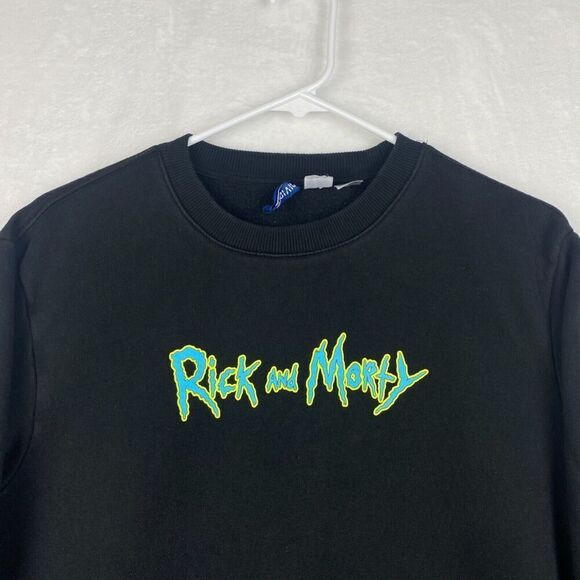 Rick And Morty Rick Graphic Sweater Adult Small Black Pullover Sweatshirt - Picture 3 of 8